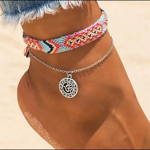 2 Pcs. Handmade Weave Ankle Bracelet